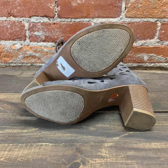 Rampage Vinnie Gray Lace Up Block Heel Sandals Size 9.5 - Picture 6 of 6